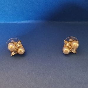 Gold Plated Pearl Earrings